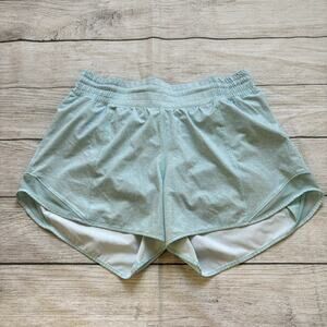 Lululemon Hotty Hot High-Rise Short 4" Heather Lux Multi Icing Blue Women 6